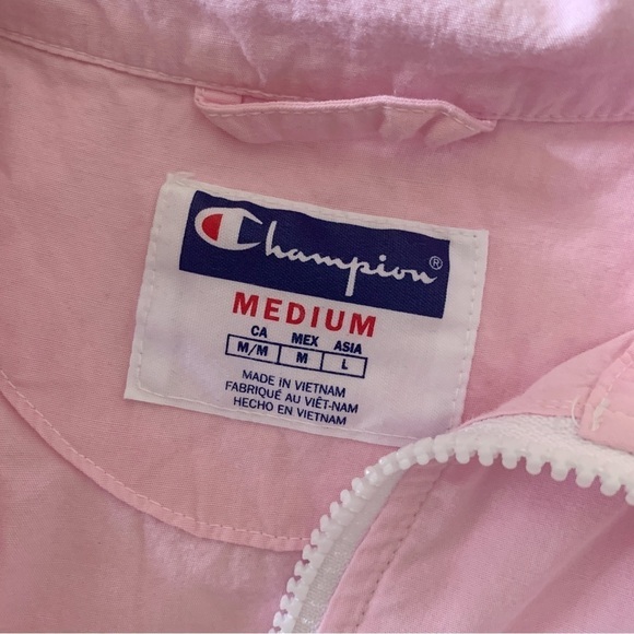Champion Pink Women's 1/4 Zip Pullover Windbreaker Jacket - Picture 6 of 9